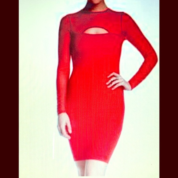 scarlet red dress